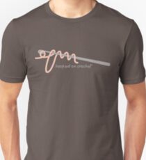 Hooked on crochet pink yarn Unisex T-Shirt