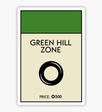 Green Hill Zone Monopoly (Sonic the Hedgehog) Sticker