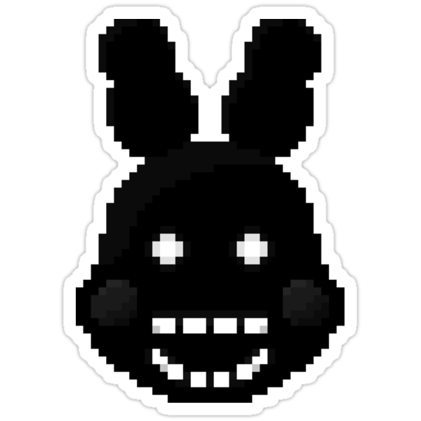 "Five Nights at Freddy's 2 - Pixel art - Shadow Bonnie" Stickers by