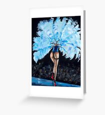 Burlesque - Derrier in Blue Greeting Card