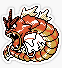 Red Gyarados Retro Sticker