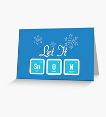 Tarjeta de felicitación Let It Snow Science