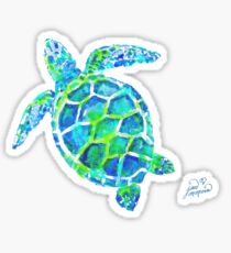 Sea Turtle no splots by Jan Marvin Sticker