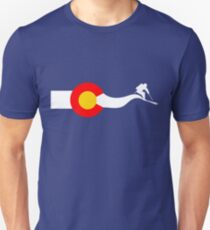 Ski Colorado Flag Unisex T-Shirt