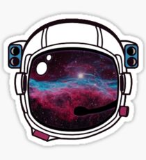 Outer Space Galaxy Astronaut Helmet Sticker