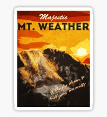 The 100 - Vintage Travel Poster (Mt. Weather) Sticker