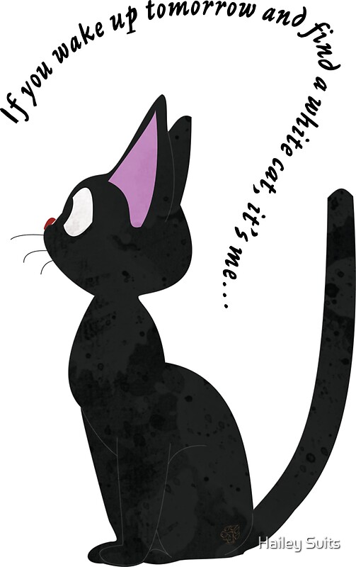 "Jiji The Cat (No BG)" Stickers by Hailey Suits Redbubble