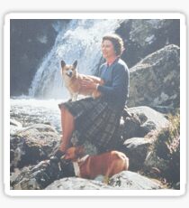 Queen & Corgis Sticker