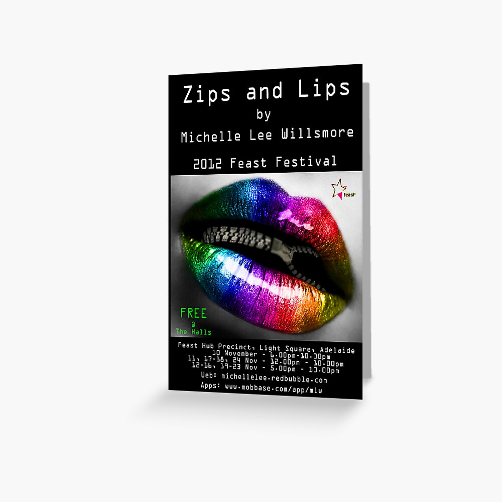 "Zips and Lips Flyer" Greeting Card