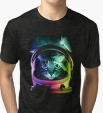 Astronaut Cat V.II Tri-blend T-Shirt