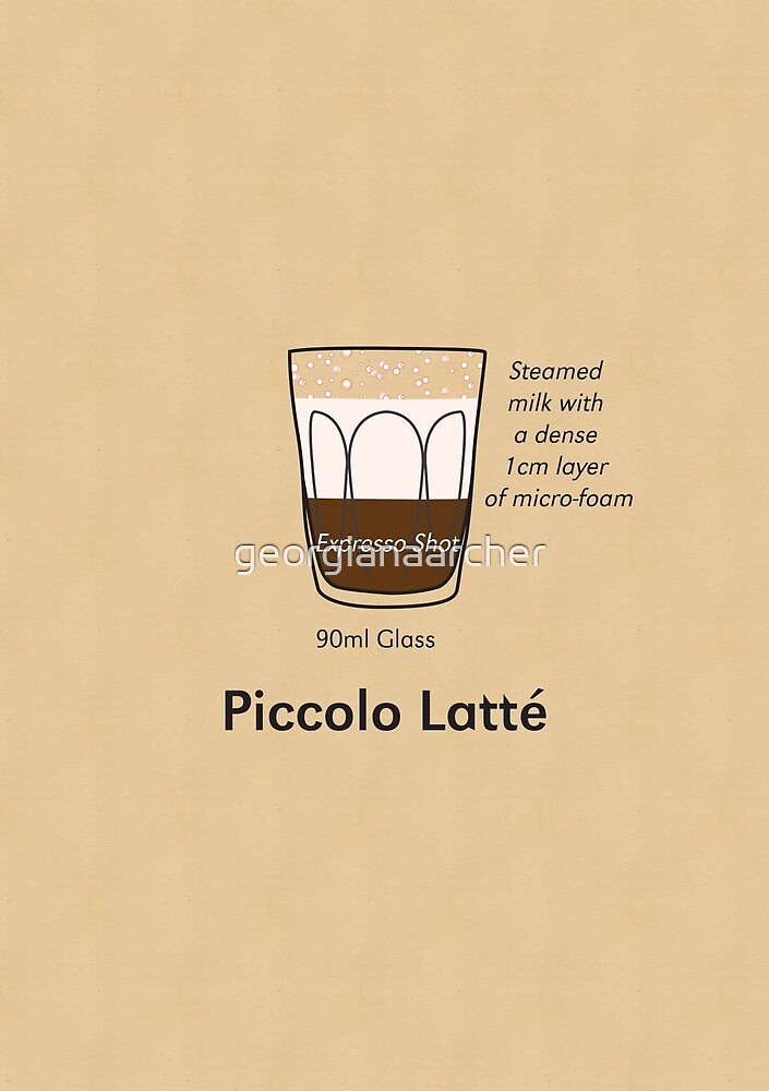 "Coffee Addict, Piccolo Latté" by Redbubble