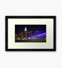 Christopher Columbus Park, Boston, Night Framed Print