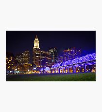 Christopher Columbus Park, Boston, Night Photographic Print