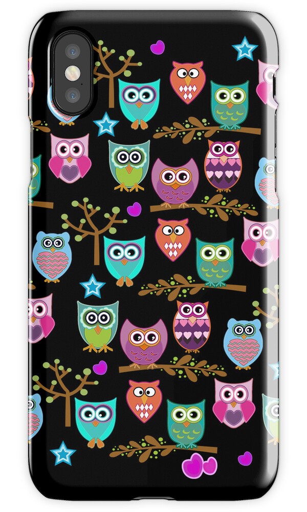 Funky Owls Iphone Cases And Covers By Ancello Redbubble 1251