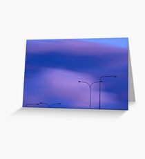 Sky and lightpoles Greeting Card