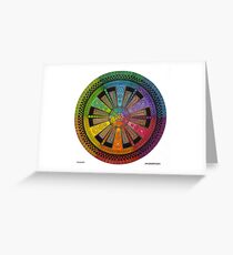 Mandala 43 drawing rainbow 1 Greeting Card