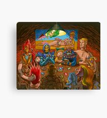 Toys Playing Uno Canvas Print