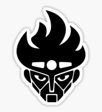 Jojo - Star Platinum Icon (Variant 1, Black) Sticker