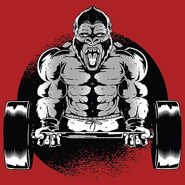 Gorilla, Gym, Workout, Fitness, muscle. pumped Men's Zip Hoodie