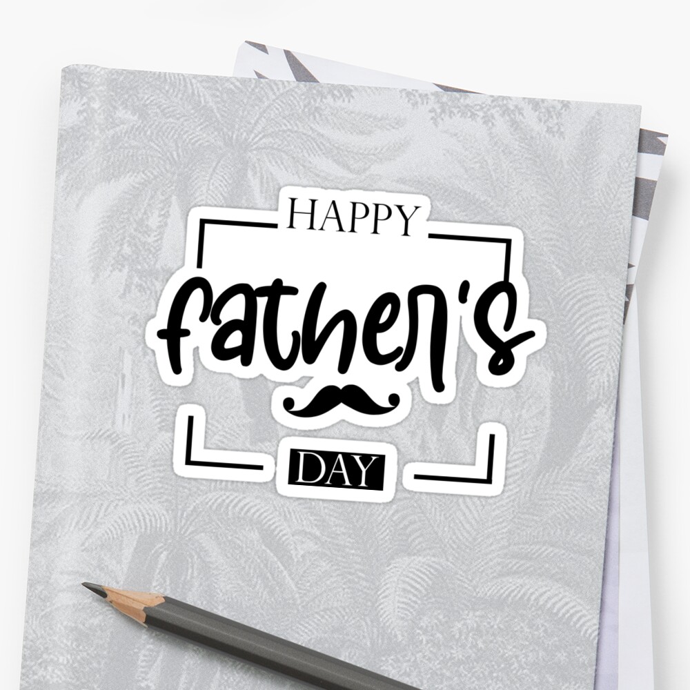 "Happy father's day " Sticker by Omarox | Redbubble