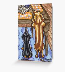 Dachshunds want a Cookie Greeting Card