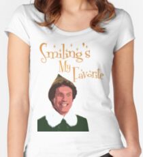 Buddy The Elf - Smiling's My Favorite Women's Fitted Scoop T-Shirt