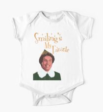 Body de manga corta para bebé Buddy The Elf - Smiling & # 39; s My Favorite