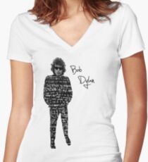 Bob Dylan Women's Fitted V-Neck T-Shirt