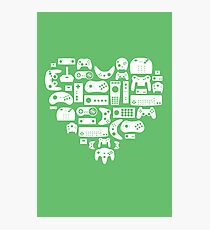 Controller Love (White on Green) Photographic Print