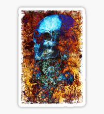 Skull and Flowers Sticker