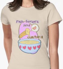 Fish fingers and custard Women's Fitted T-Shirt
