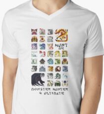 Monster Hunter 4 Ultimate 'Hunt Me' Design Men's V-Neck T-Shirt