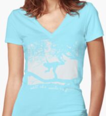 Tom Waits - All the World is Green Women's Fitted V-Neck T-Shirt