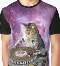 DJ Space Cat Graphic T-Shirt