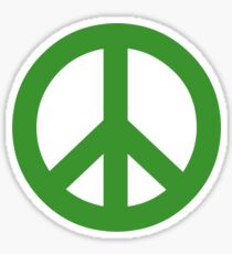 Peace - green. Sticker