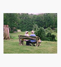 Re-enactors ar Ringwood Manor - Colonial women resting and chatting Photographic Print