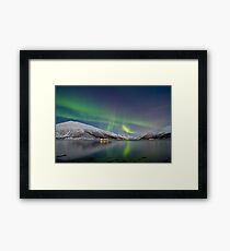 Aurora Borealis at Kattfjord Framed Print