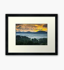 Asheville NC Blue Ridge Mountains Sunset - Welcome to Asheville Framed Print