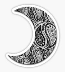 Paisley Yin Yang Mond Sticker