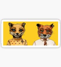 Mr. and Mrs. Fox Sticker