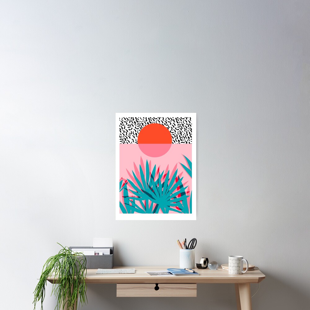 Whoa - palm sunrise southwest california palm beach sun city los angeles hawaii palm springs resort decor Poster