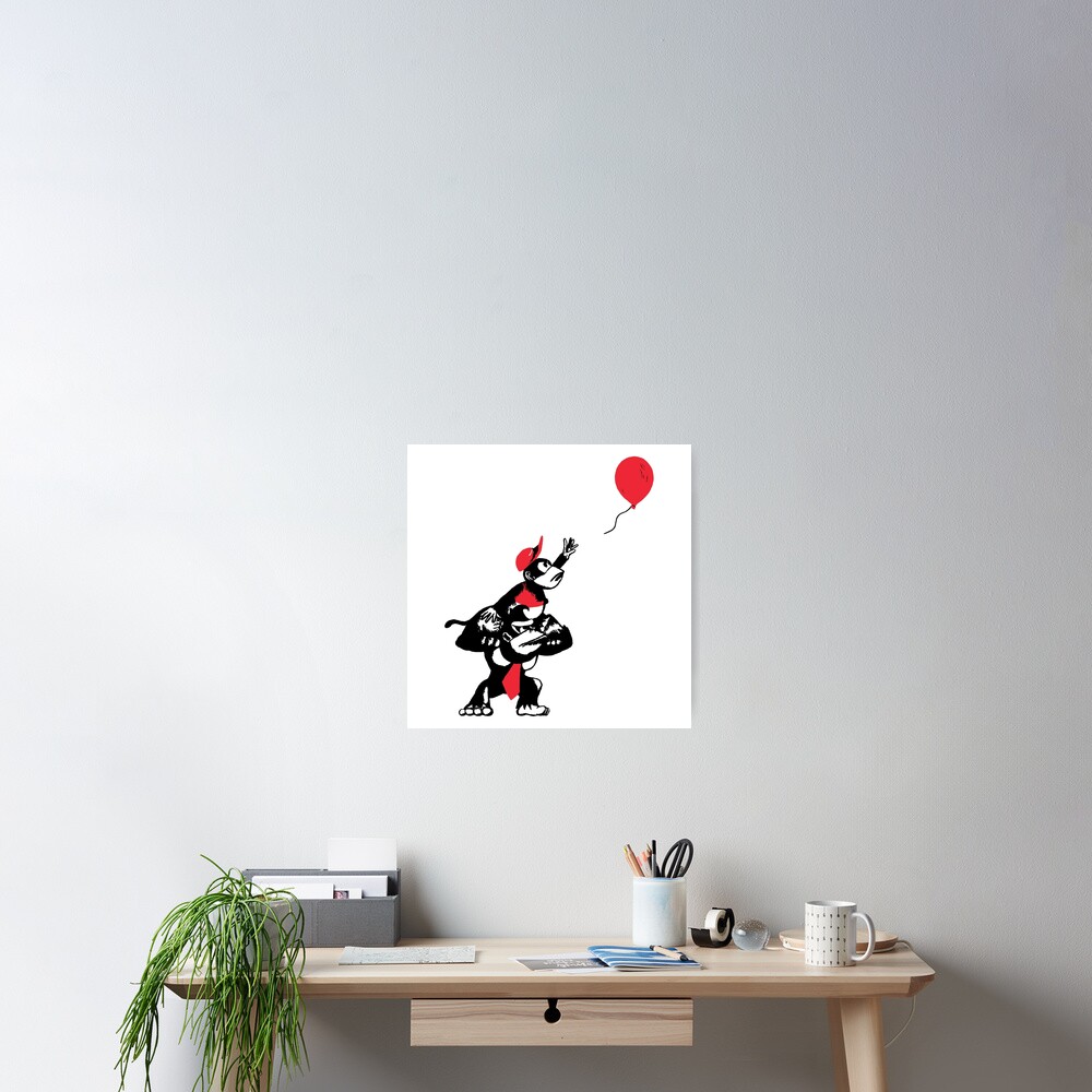 Ballon Affen Poster