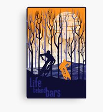 retro mountain bike poster illustration Canvas Print
