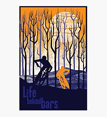 Lámina fotográfica Ilustración retro de cartel de bicicleta de montaña
