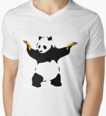 Bad Panda Stencil Men's V-Neck T-Shirt