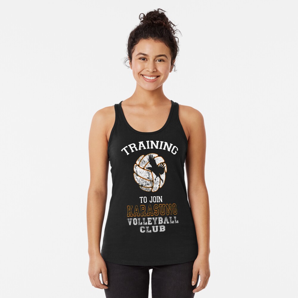 Training to join Karasuno Volleyball Club Racerback Tank Top