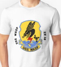 USS Wasp (CV/CVA/CVS-18) Crest Slim Fit T-Shirt