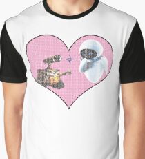 Camiseta gráfica Wall-E y Eve