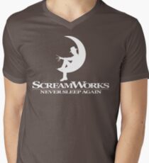 ScreamWorks (White) Men's V-Neck T-Shirt