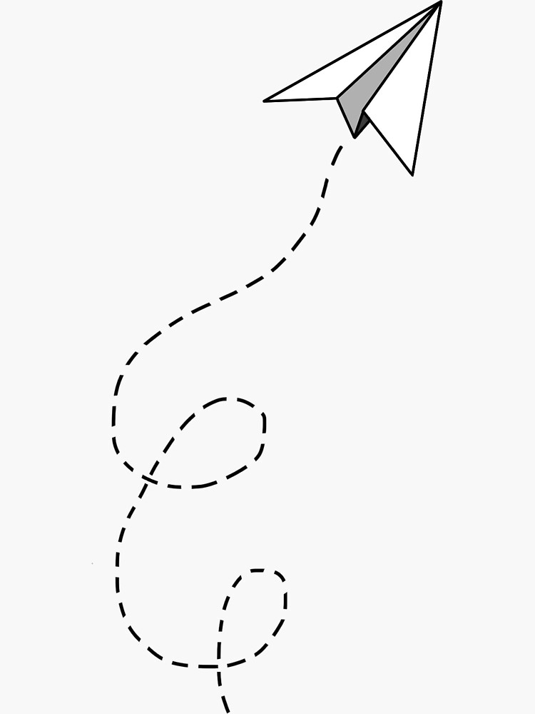 “paper airplane” Sticker by mkb1520 | Redbubble